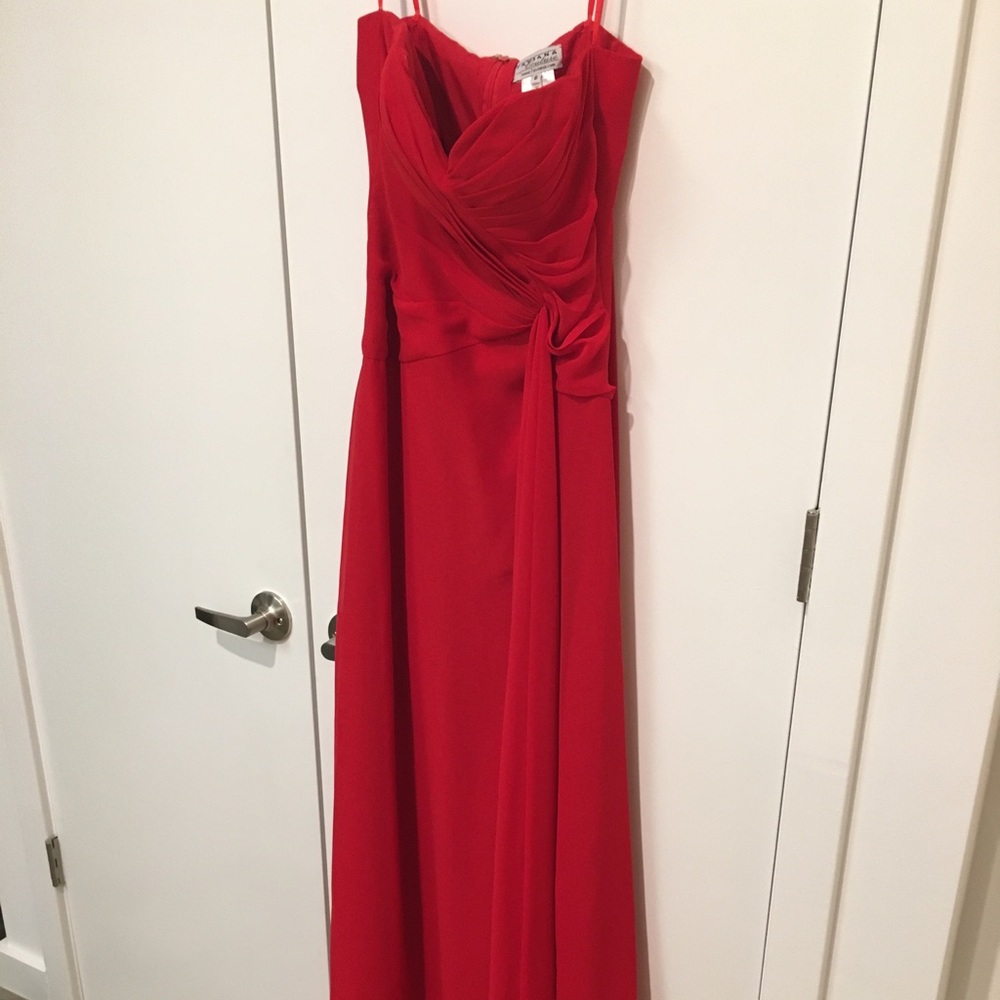 Faviana Formal Dress High Slit and Cape